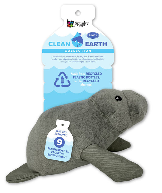 Clean Earth Plush Manatee Toy - 100% Sustainable