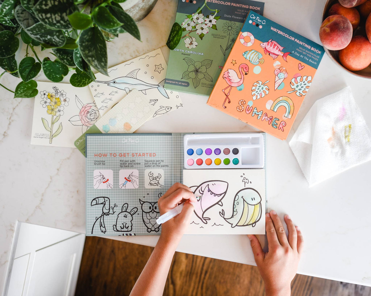 Watercolor Book and Paint Set - Animal Kingdom