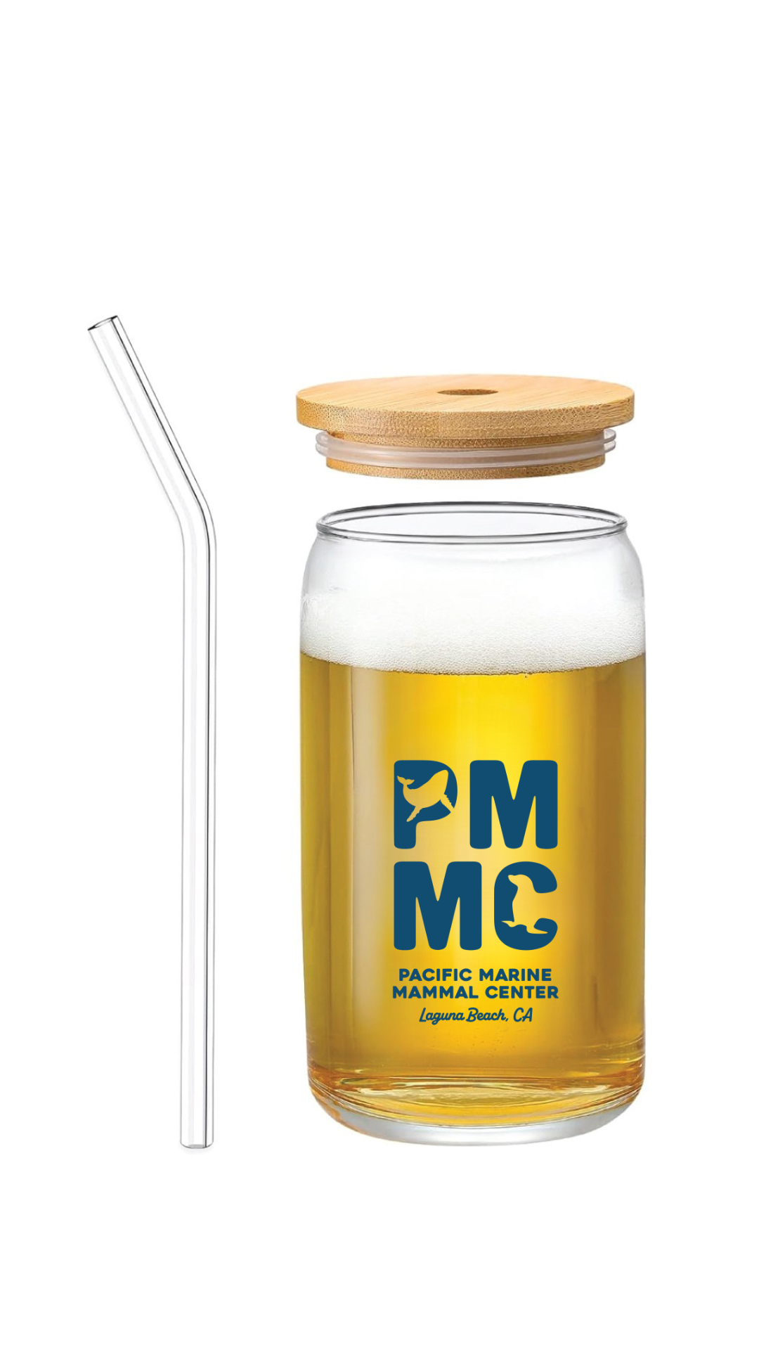 PMMC Glass Can with Bamboo Lid