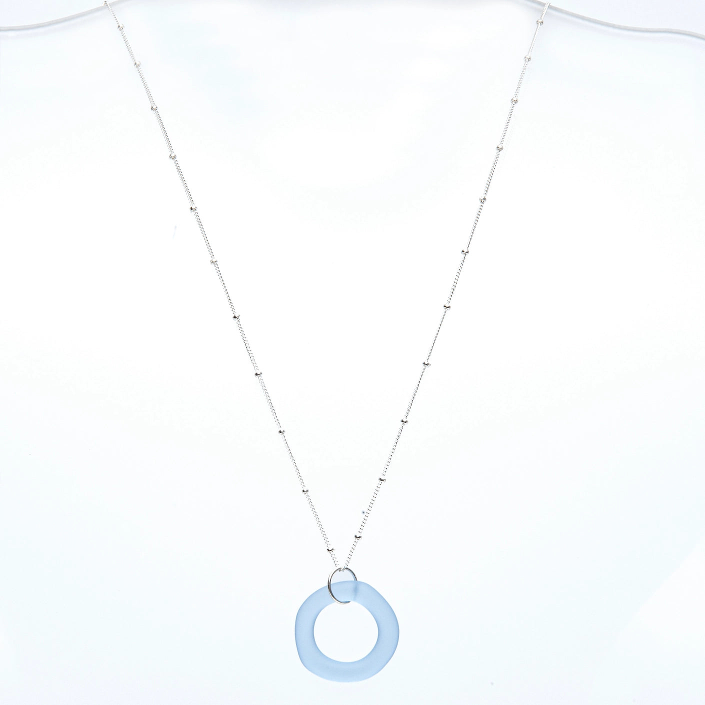 Recycled Bottle Necklace on Sterling Silver