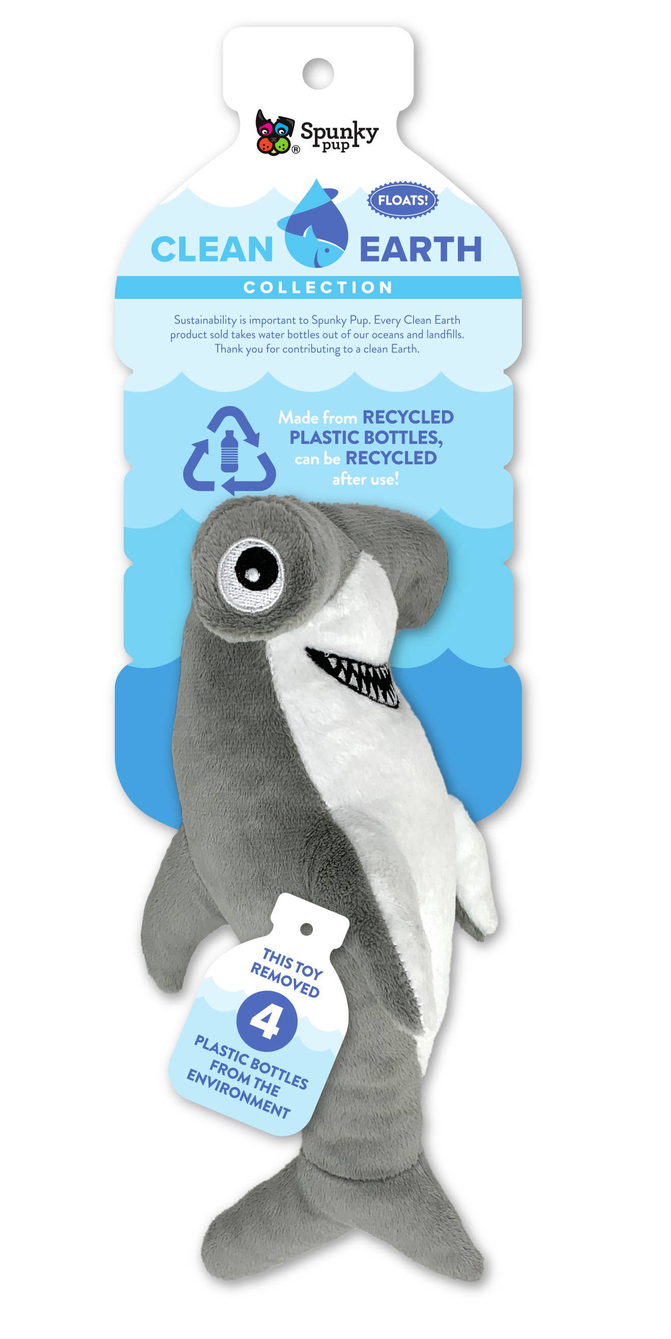 Clean Earth Plush Hammerhead Shark