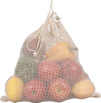 ECOBAGS Organic Mesh Produce Bag / Sack - Large: Washed Blue