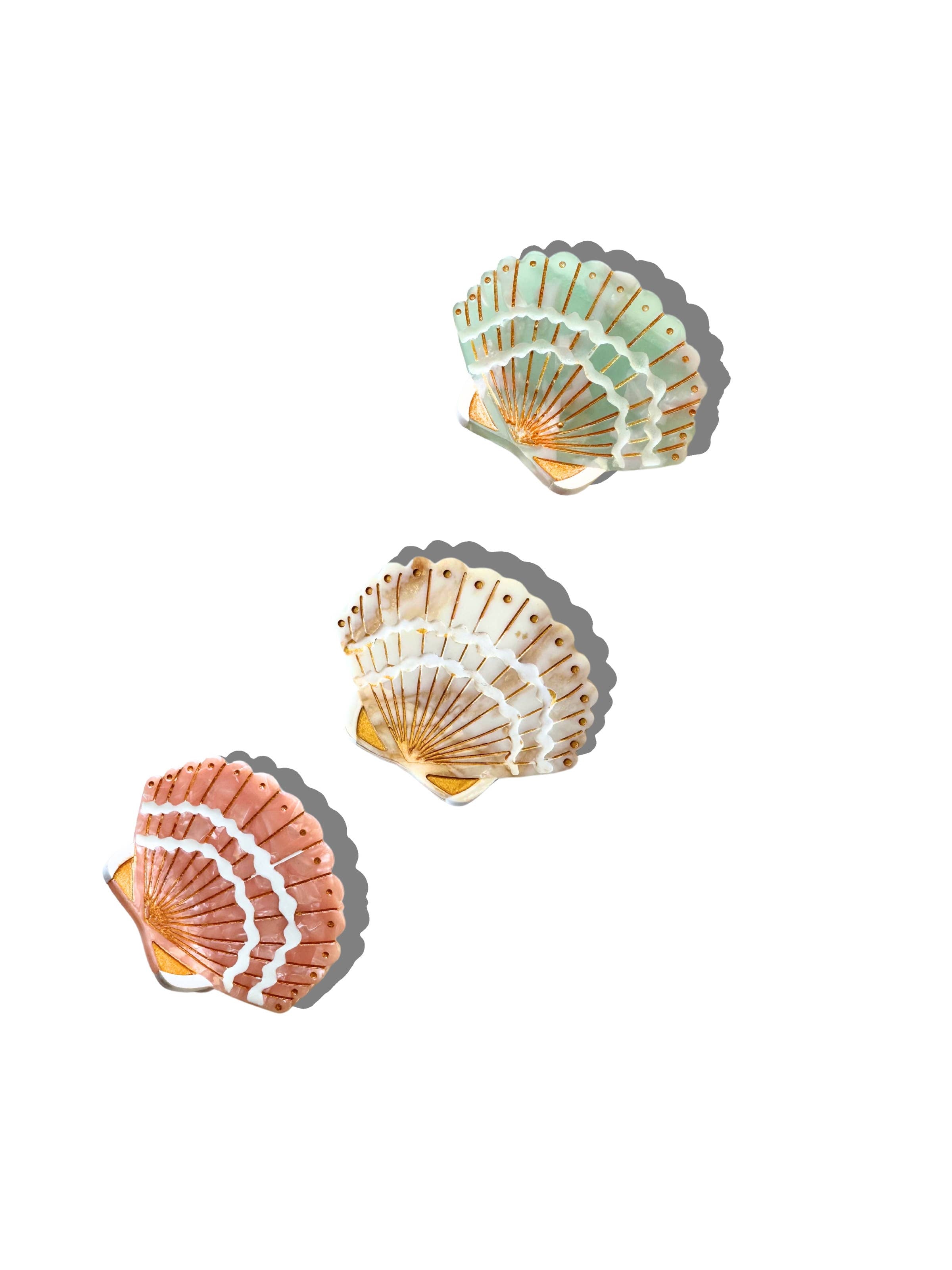 Hand-painted Mini Seashell Claw Hair Clip | Eco-Friendly – Pacific ...