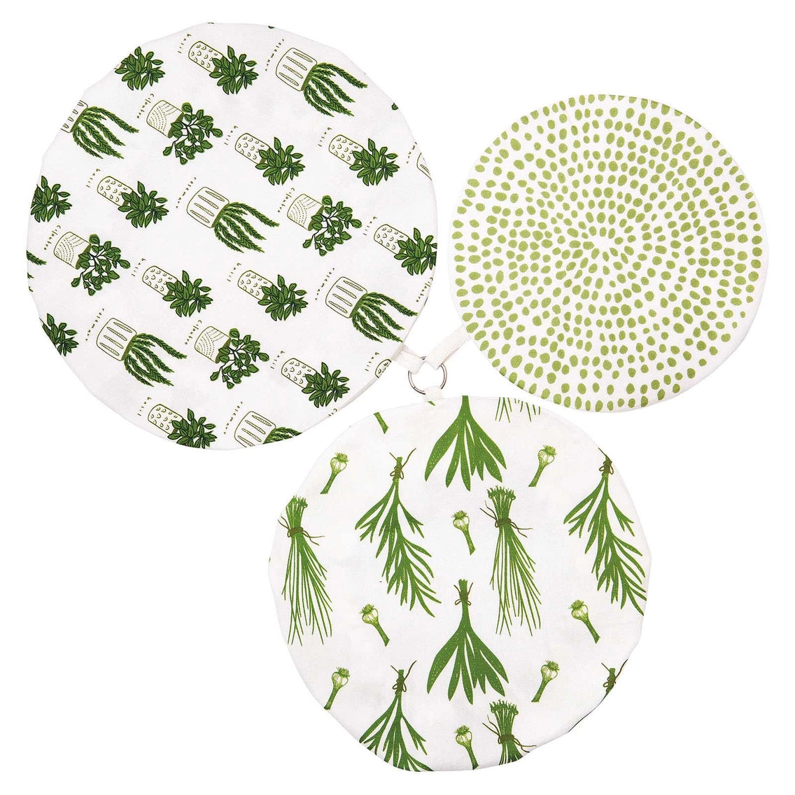 Cotton Dish Covers, set of 3