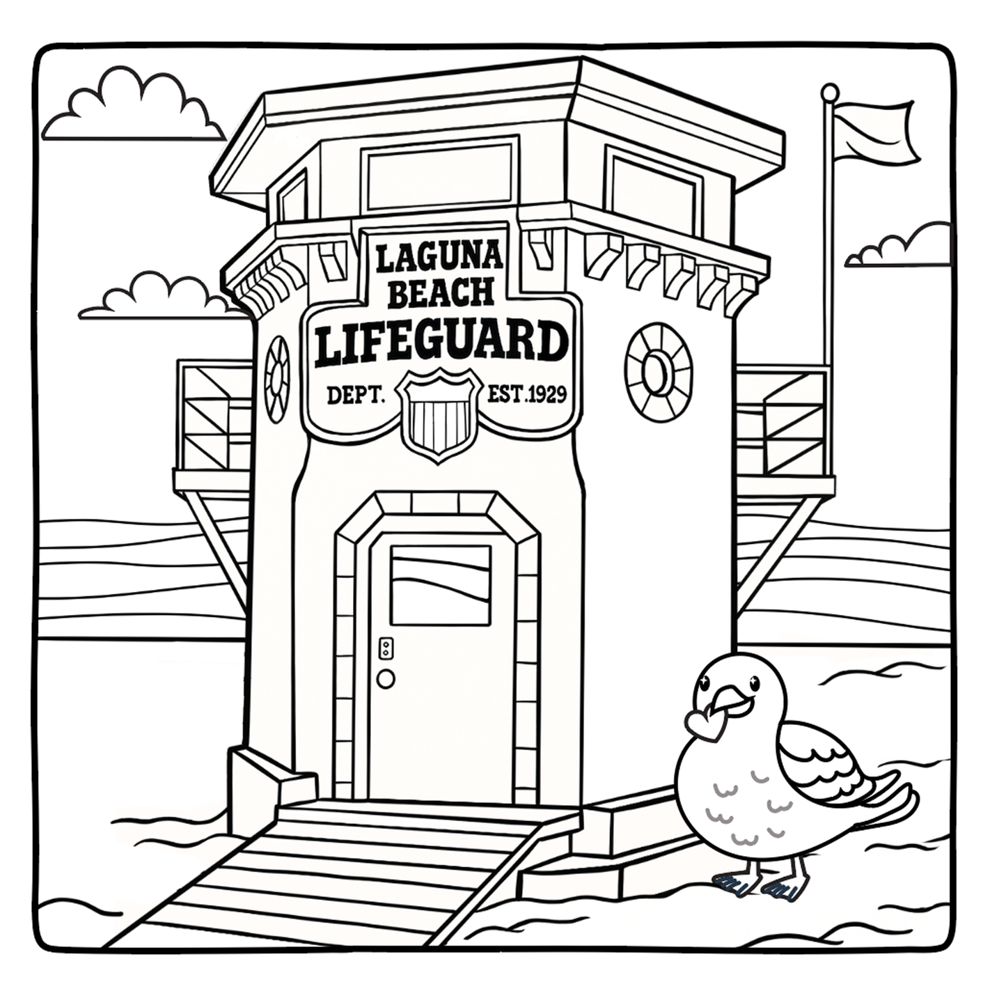 Laguna Beach Ocean Life Coloring Book