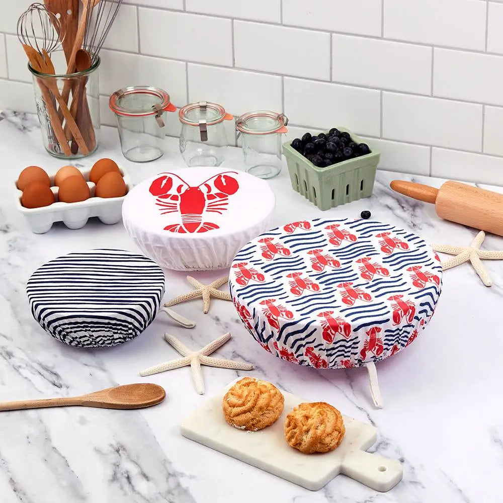 Cotton Dish Covers, set of 3
