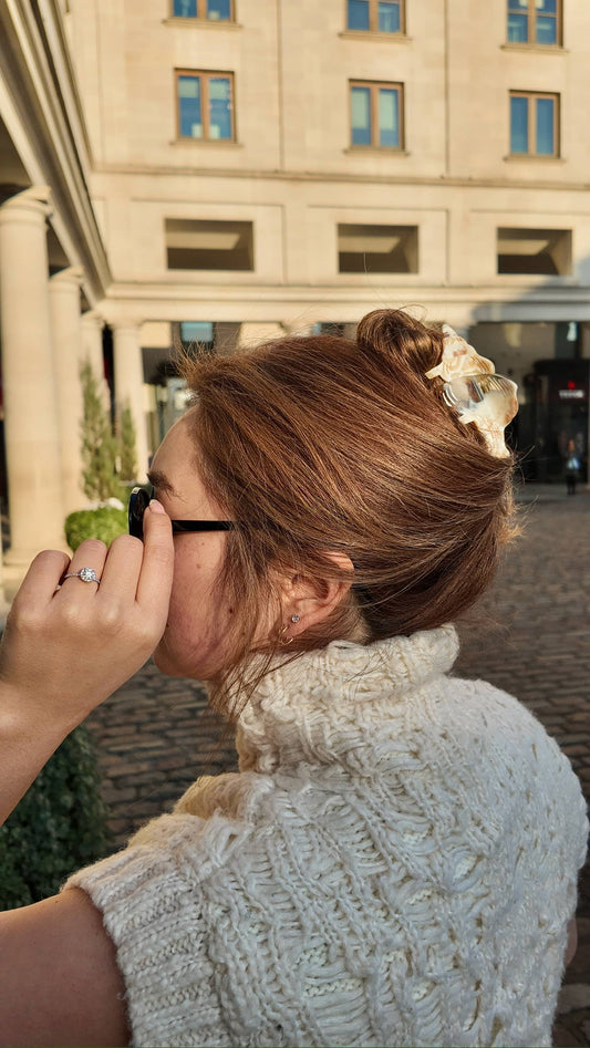 Hand-painted Conch Shell Claw Hair Clip