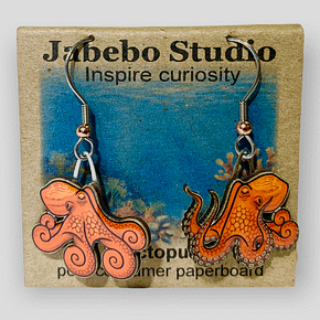 Jabebo Earrings - Recycled Cereal Boxes